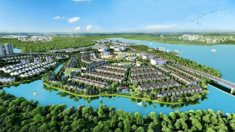 Hạ tầng xung quanh Ecopark Ninh Bình - Tổng quan khu đô thị sinh thái Ecopark Hoa Lư ven sông hồ.